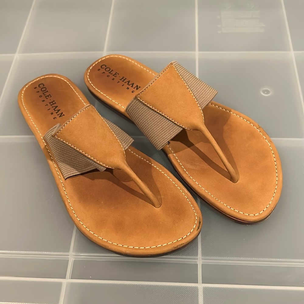 Cole Haan chamois thong suede sandal